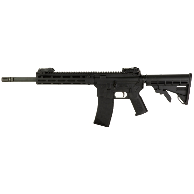 Picture of Tippmann Arms Company M4-22 Pro Compliant - Semi-automatic Rifle - AR - 22 LR - 16" Barrel - Composite MLOK Handguard - Faux Slip Fit Flash Hider - Matte Finish - Black - M4 Collapsible Stock - Front/Rear Flip Sights - 1 Magazine - 10 Rounds A101037