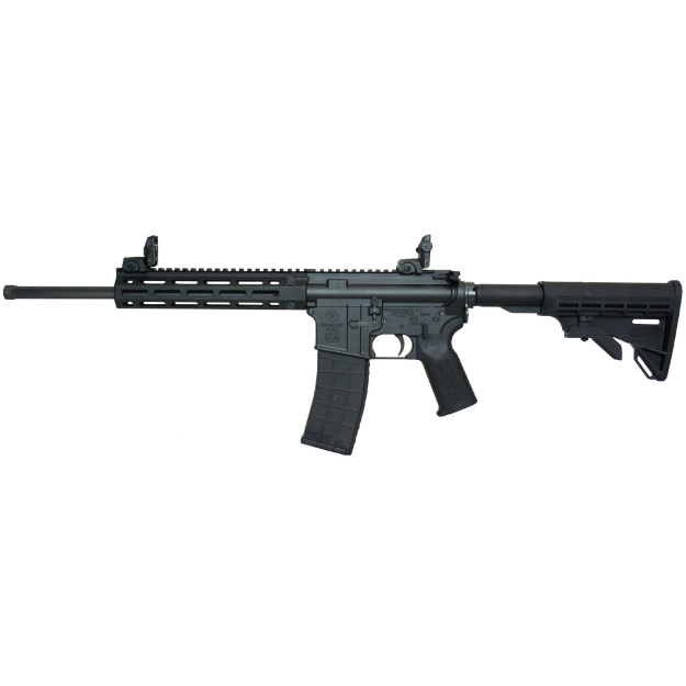 Picture of Tippmann Arms Company M4-22 Pro Compliant - Semi-automatic Rifle - AR - 22 LR - 16" Fluted Barrel - Composite MLOK Handguard - Faux Slip Fit Flash Hider - Matte Finish - Black - M4 Collapsible Stock - Front/Rear Flip Sights - 1 Magazine - 10 Rounds A101092