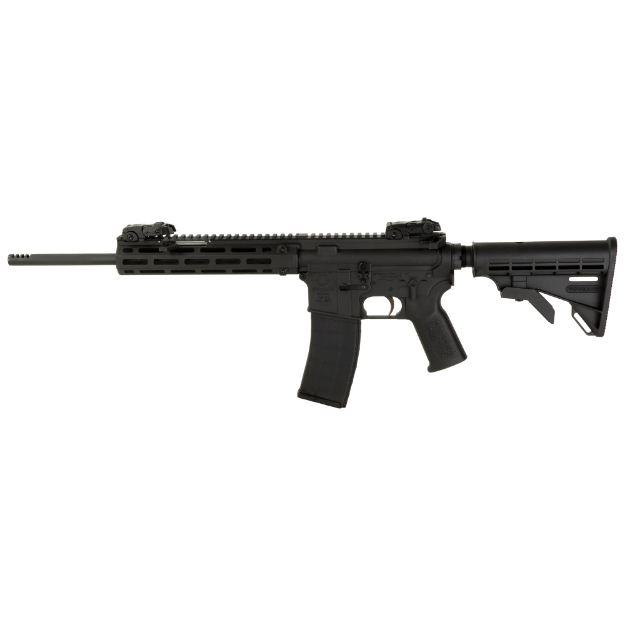 Picture of Tippmann Arms Company M4-22 RCR - Semi-automatic Rifle - AR - 22 LR - 16" Non Threaded Barrel - Built in Compensator - Composite MLOK Handguard - Forward Side Charging Handle - Matte Finish - Black - M4 Collapsible Stock - Front/Rear Flip Sights - Dual Firing Pin Bolt - 1 Magazine - 25 Rounds A101190