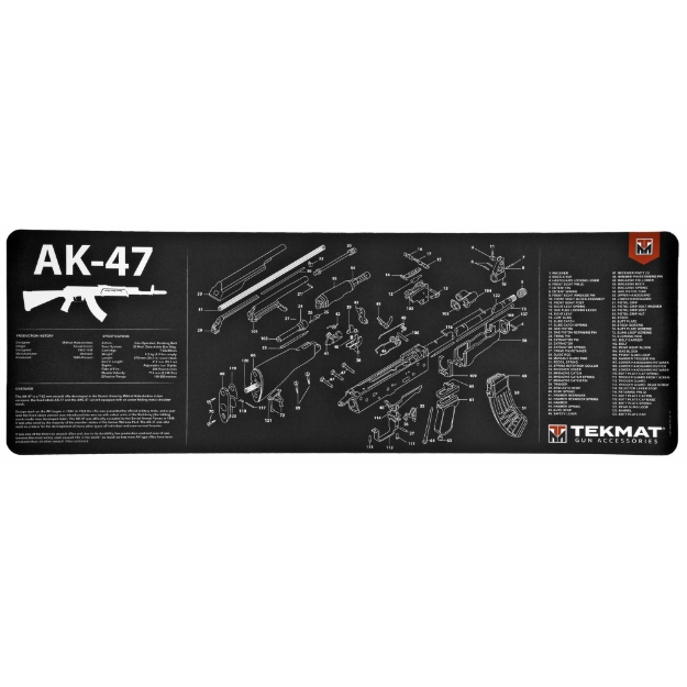 Picture of TekMat AK-47 Rifle Mat - 12"x36" - Black - Includes Small Microfiber TekTowel - Packed In Tube TEK-R36-AK47