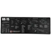 Picture of TekMat AR-15 Rifle Mat - 12"x36" - Black - Includes Small Microfiber TekTowel - Packed In Tube TEK-R36-AR15