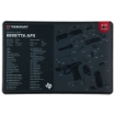 Picture of TekMat Cleaning Mat - Pistol Size - 11"x17" - For Beretta APX - Black TEK-R17-BER-APX