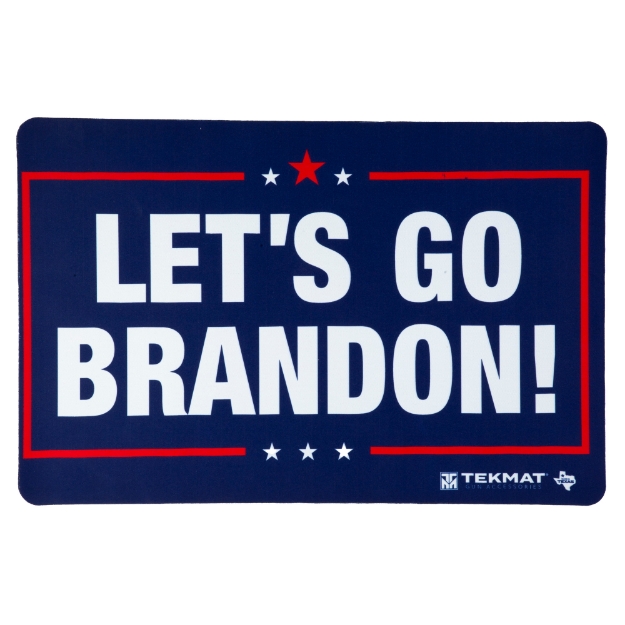 Picture of TekMat Let's Go Brandon Pistol Mat - 11"x17" - Includes Small Microfiber TekTowel TEK-17-BRANDON