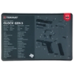 Picture of TekMat Original Mat - For Glock Gen 3 - Cleaning Mat - Thermoplastic Surface Protects Gun From Scratching - 1/8" Thick - 11"x17" - Tube Packaging - Black TEK-R17-GLOCK-G3