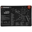 Picture of TekMat Ruger Mark IV Pistol Mat - 11"x17" - Black - Includes Small Microfiber TekTowel - Packed In Tube TEK-R17-RUGERMK4