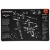 Picture of TekMat S&W M&P Pistol Mat - 11"x17" - Black - Includes Small Microfiber TekTowel - Packed In Tube TEK-R17-SW-MP