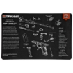 Picture of TekMat S&W M&P SHIELD Pistol Mat - 11"x17" - Black - Includes Small Microfiber TekTowel - Packed In Tube TEK-R17-SW-MP-SHIELD