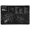 Picture of TekMat Springfield XDM Pistol Mat - 11"x17" - Black - Includes Small Microfiber TekTowel - Packed In Tube TEK-R17-XDM