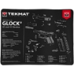 Picture of TekMat Ultra Mat - For Glock 42/43 - Cleaning Mat - Thermoplastic Surface Protects Gun From Scratching - 1/4" Thick - 15"X20" - Tube Packaging - Black TEK-R20-GLOCK-42-43