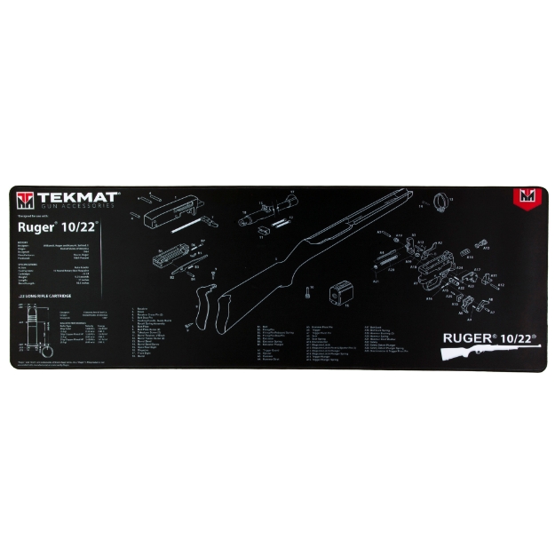 Picture of TekMat Ultra Mat - Ruger 10/22 - Premium Gun Cleaning Mat - Includes Small Microfiber TekTowel - Packed In Tube - 15"X44" TEK-R44-1022