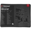 Picture of TekMat Ultra Mat - Springfield Hellcat - Cleaning Mat - Thermoplastic Surface Protects Gun From Scratching - 1/4" Thick - 15"X20" - Tube Packaging - Black TEK-R20-HELLCAT