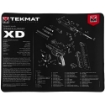 Picture of TekMat Ultra Mat - Springfield XD - Cleaning Mat - Thermoplastic Surface Protects Gun From Scratching - 1/4" Thick - 15"X20" - Tube Packaging - Black TEK-R20-XD