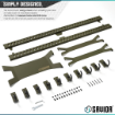 Picture of Horizontal Wall Rack w/ 10 Hooks - OD Green