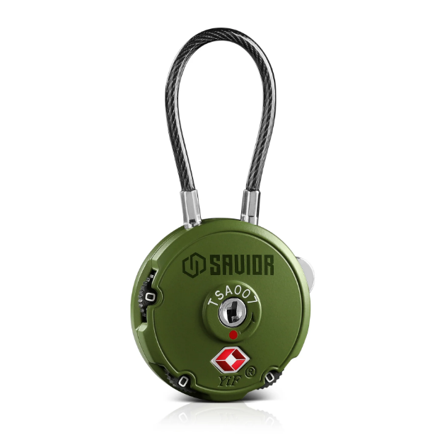 Picture of 3-Digit Cable Lock - 1 Pack - OD Green