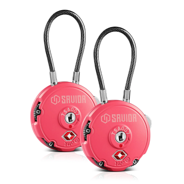 Picture of 3-Digit Cable Lock - 2 Pack - Prison Pink