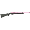 Picture of Ruger 10/22 Carbine - Semi-Automatic Rifle - 22 LR - 18.5" Barrel - Pink Cerakote Receiver and Barrel - Alloy Steel - Black Synthetic Stock - Adjustable Rear and Gold Bead Front Sight - 10 Round 01151