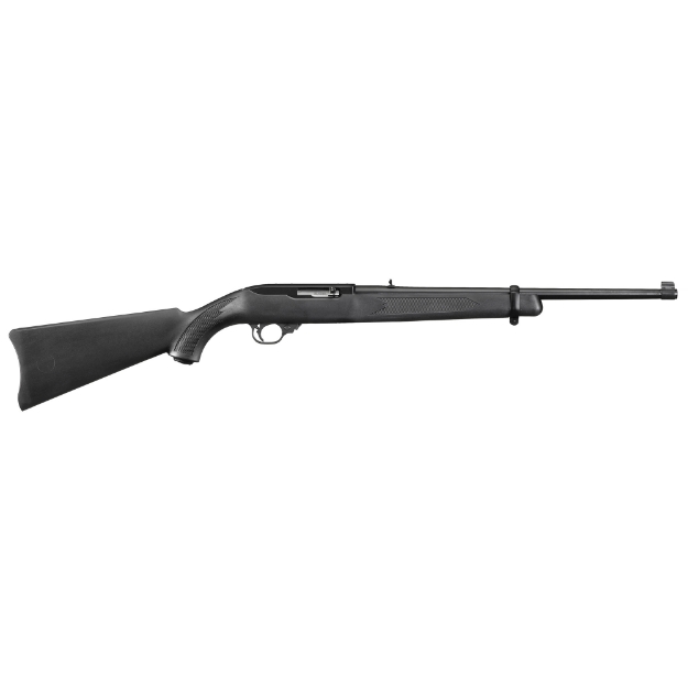 Picture of Ruger 10/22 Carbine - Semi-Automatic Rifle - 22 LR - 18.5" Barrel - Satin Black Finish - Alloy Steel - Black Synthetic Stock - Adjustable Rear and Gold Bead Front Sight - 10 Round 01151