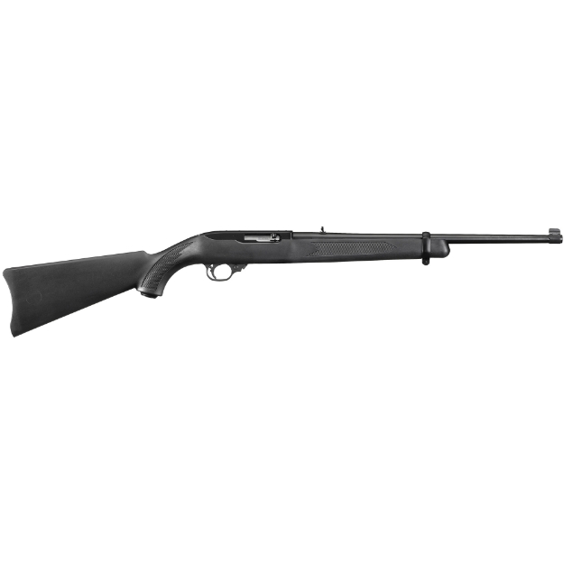 Picture of Ruger 10/22 Carbine - Semi-Automatic Rifle - 22 LR - 18.5" Barrel - Satin Black Finish - Alloy Steel - Black Synthetic Stock - Adjustable Rear and Gold Bead Front Sight - 10 Round 01151