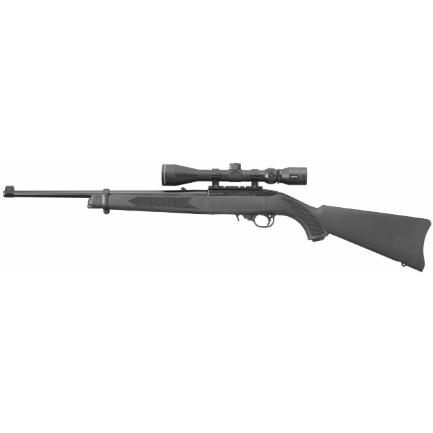 Picture of Ruger 10/22 Carbine - Semi-automatic Rifle - 22 LR - 18.5" Barrel - Satin Black Finish - Alloy Steel Receiver - Black Synthetic Stock - With Viridian EON 3-9x40 Scope and Ruger Case - 10Rd Rotary Magazine 31143