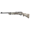 Picture of Ruger 10/22 Carbine - Semi-Automatic Rifle - 22 LR - 18.5" Threaded Barrel - Satin Black Finish - Alloy Steel - Go Wild Camo Rock Star Synthetic Stock - Adjustable Rear and Gold Bead Front Sight - 10Rd - Includes 40" Soft carry case 31113