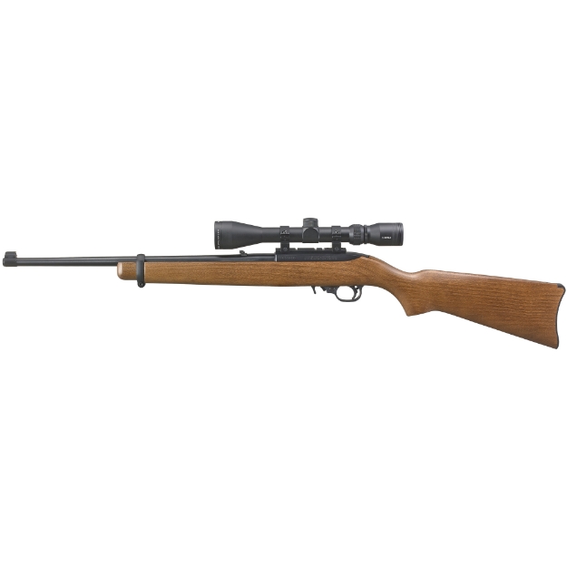 Picture of Ruger 10/22 Carbine - Semi-automatic Rifle - 22LR - 18.5" Barrel - Satin Black Finish - Hardwood Stock - Viridian EON 3-9x40 Scope and Ruger Case - 10Rd Rotary Magazine 31159