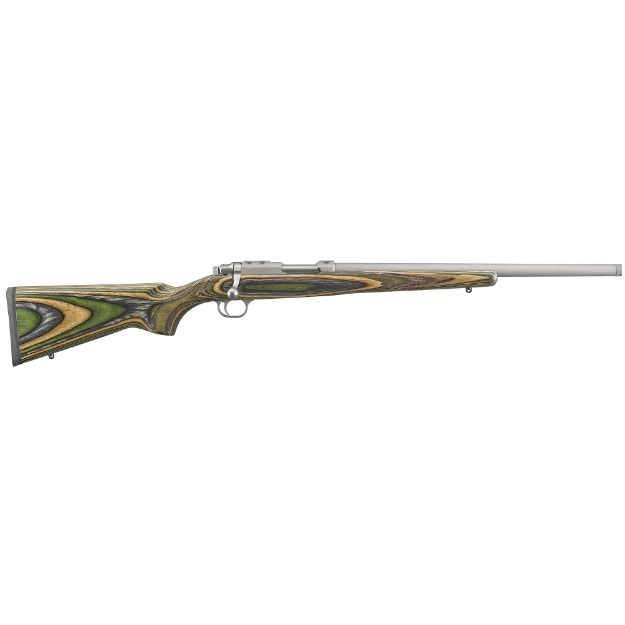 Picture of Ruger 77/17 - Bolt Action - 17 Hornet - 18.5" - Stainless Threaded Barrel - Green Mountain Laminate Stock - Right Hand - Scope Rings Included - 6Rd 07220