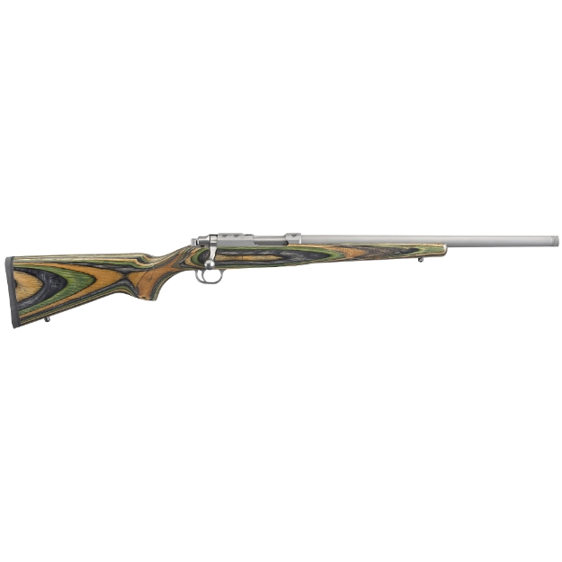 Picture of Ruger 77/22 - Bolt Action - 22 Hornet - 18.5" - Stainless Threaded Barrel - Green Mountain Laminate Stock - Right Hand - Scope Rings Included - 6Rd 07226