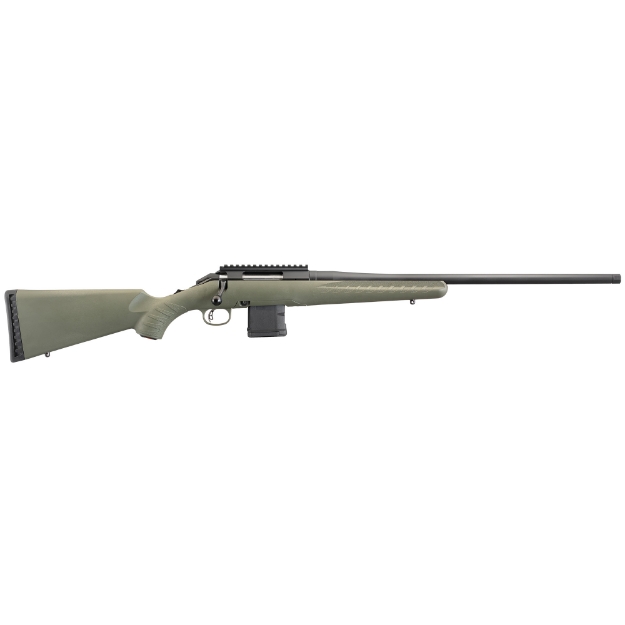 Picture of Ruger American Predator Rifle - Bolt-Action - 223 Rem - 22" Threaded Barrel - Matte Black Finish - Green Composite Stock - Scope Base - 10Rd AR Style Magazine 26944