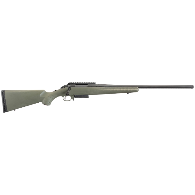 Picture of Ruger American Predator Rifle - Bolt-Action - 6mm Creedmoor - 22" Threaded Barrel - Matte Black Finish - Green Composite Stock - Scope Base - 3Rd AI Style Magazine 26948