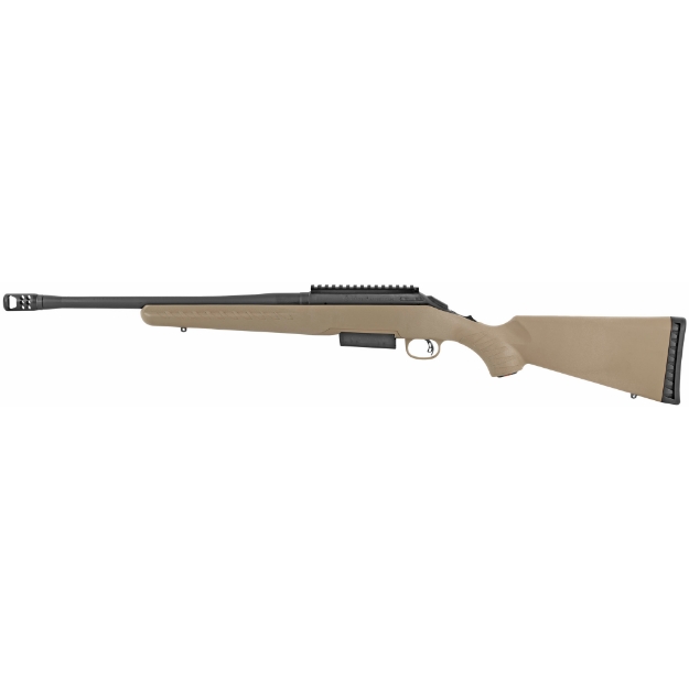 Picture of Ruger American Ranch - Bolt Action Rifle - 450 BUSHMASTER - 16.1" Threaded Barrel - 1:16 Right Hand Twist - Matte Black Finish - Alloy Steel - Flat Dark Earth Synthetic Stock - 3 Rounds 16950