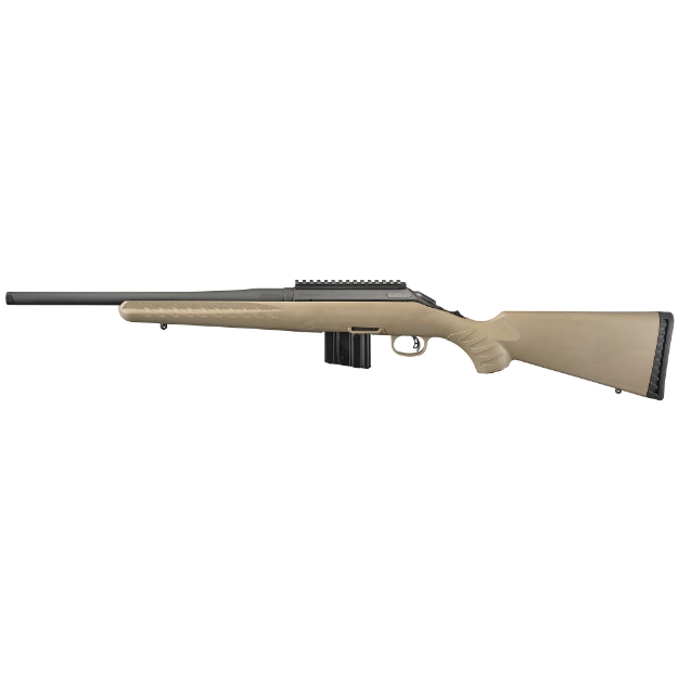 Picture of Ruger American Rifle Ranch - Bolt Action - 350 Legend - 16.38" Threaded Barrel - 1/2X28 Threads - Flat Dark Earth Finish - Synthetic Stock - Right Hand - 5 Rounds - BLEM (Damaged Case) 26981