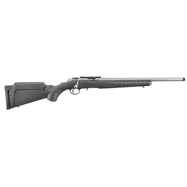 Picture of Ruger American Rimfire Standard - Bolt-Action Rifle - 22WMR - 18" Stainless Threaded Barrel - 1/2" x 28 Thread Pitch - Black Composite Stock - Scope Base - Flush Mounted Rotary Magazine - 9Rd - BLEM (Damaged Box) 08352