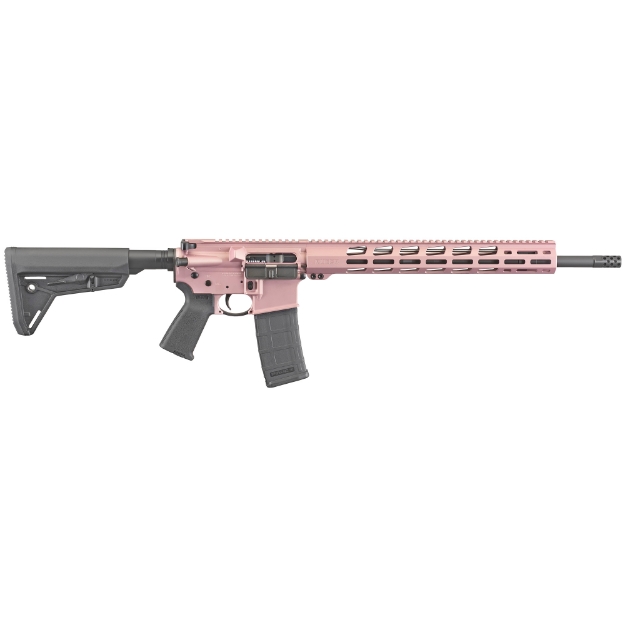 Picture of Ruger AR-556 - TALO - Semi-automatic - AR - 223 Remington - 556NATO - 18" - Rose Gold - 6 Position Collapsible Stock - 30Rd - Adjustable Rear Sight 08540