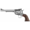 Picture of Ruger Blackhawk - Convertible - Single Action - Revolver - 357 Magnum/9MM - 6.5" Barrel - Stainless Steel - Silver - Wood Grips - Ramp Front and Adjustable Rear Sights - 6 Rounds 00320