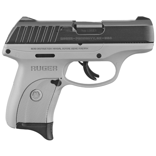 Picture of Ruger EC9s - Striker Fired - Semi-automatic - Polymer Frame Pistol - Compact - 9MM - 3.1" Barrel - Black Oxide Finish - Gray - Integral Fixed Sights - Thumb Safety - 7 Rounds - 1 Magazine 13201