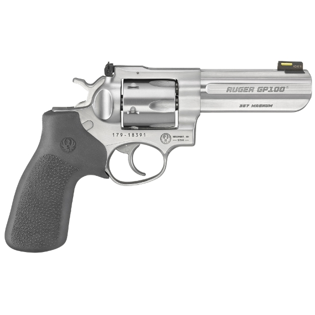 Picture of Ruger GP100 Match Champion - TALO Edition - Double Action - Revolver - 357 Magnum - 4.2" Barrel - Steel - Satin Finish - Silver - Rubber Grip - HiViz LiteWave Fiber Optic Front and Adjustable Rear Sights - 6 Rounds 01786