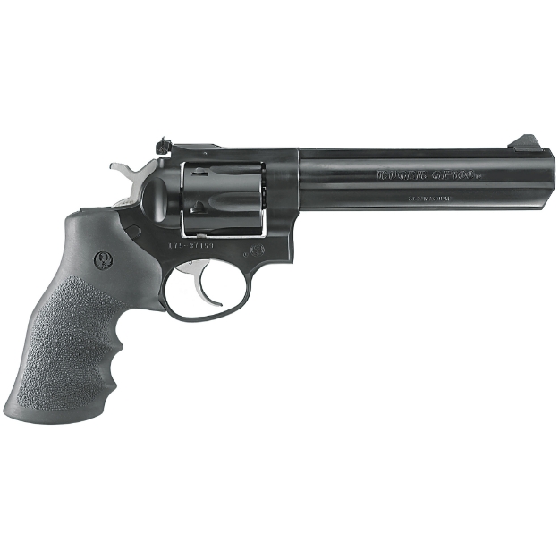 Picture of Ruger GP100 Standard - Double Action - Revolver - 357 Magnum - 6" Barrel - Alloy Steel - Blued Finish - Hogue Monogrip - Ramp Front and Adjustable Rear Sights - 6 Rounds - GP-161 01704