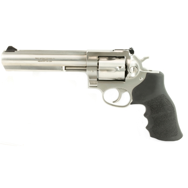 Picture of Ruger GP100 Standard - Double Action - Revolver - 357 Magnum - 6" Barrel - Stainless Steel - Satin Finish - Silver - Hogue Monogrip - Ramp Front and Adjustable Rear Sights - 6 Rounds - KGP-161 01707