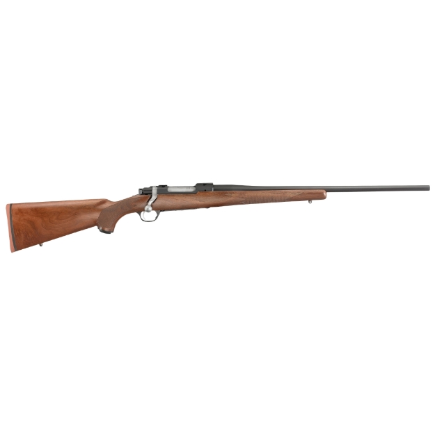 Picture of Ruger Hawkeye African - Bolt-Action Rifle - 416 Ruger - 23" Barrel - Ruger Muzzle Brake System - Satin Blued Finish - Alloy Steel - American Walnut Stock with Ebony Forend Cap - Adjustable Rear & Bead Front Sight - 3Rd - Includes Scope Rings 37185