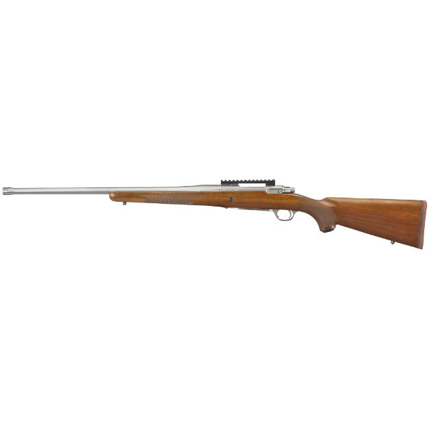 Picture of Ruger Hawkeye Hunter - Bolt Action Rifle - 204 Ruger - 24" Free Floated Cold Hammer Forged Barrel - 1/2X28 Threads - Satin Stainless Finish - Walnut Stock - Right Hand - LC6 Trigger - 5Rd 57125
