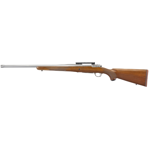 Picture of Ruger Hawkeye Hunter - Bolt Action Rifle - 6.5PRC - 22" Free Floated Cold Hammer Forged Barrel - 5/8X24 Threads - Satin Stainless Finish - Walnut Stock - Right Hand - LC6 Trigger - 3Rd 57105