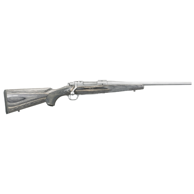 Picture of Ruger Hawkeye Laminate Compact - Bolt-Action Rifle - 308 Win - 16.5" Barrel - Hawkeye Matte Stainless Finish - Stainless Steel - Black Laminate Stock - 4Rd - Includes Scope Rings 17110