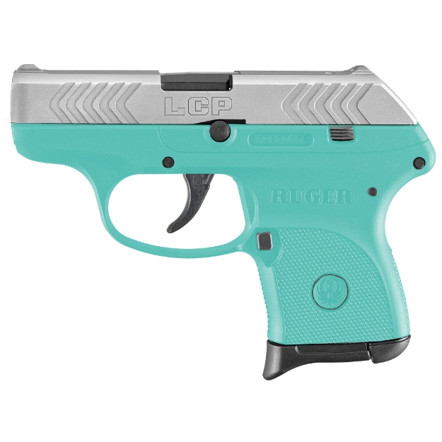 Picture of Ruger LCP - TALO Edition - Double Action Only - Semi-automatic - Polymer Frame Pistol - Sub-Compact - 380 ACP - 2.75" Barrel - Nickel Finish - Turquoise - Integral Fixed Sights - 6 Rounds - 1 Magazine 03745