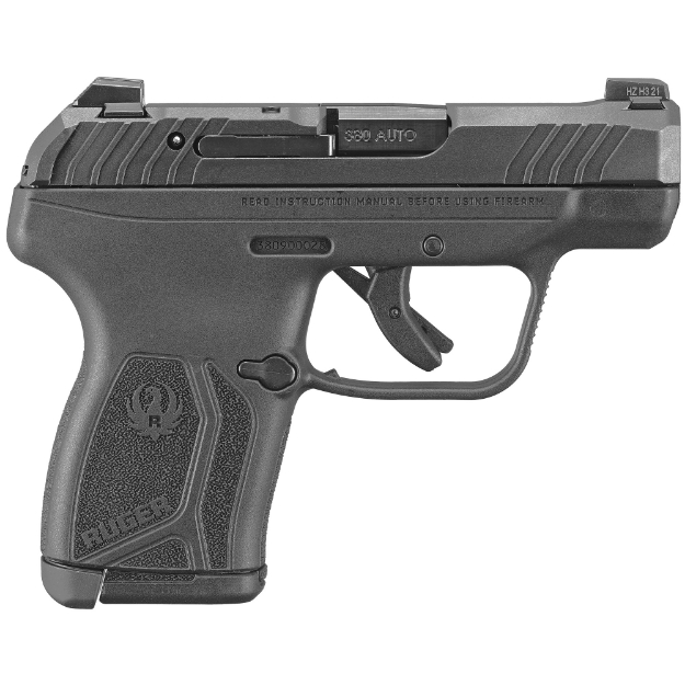 Picture of Ruger LCP MAX - Double Action Only - Semi-automatic - Polymer Frame Pistol - Compact - 380ACP - 2.8" Barrel - Black Oxide Finish - Tritium Front Sight with White Outline and Drift Adjustable Rear Sight - Integrated Trigger Safety - 10 Rounds - 1 Magazine - Includes Soft Pocket Holster and Magazine Loader 13716