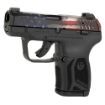 Picture of Ruger LCP MAX - Double Action Only - Semi-automatic - Polymer Frame Pistol - Compact - 380ACP - 2.8" Barrel - Cerakote Finish - Red White and Blue Flag - Black Frame - Tritium Front Sight with White Outline and Drift Adjustable Rear Sight - Integrated Trigger Safety - 10 Rounds - 1 Magazine - Includes Soft Pocket Holster and Magazine Loader 13745