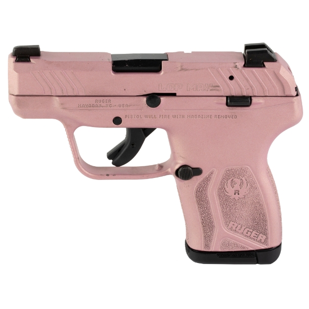 Picture of Ruger LCP MAX - TALO Exclusive - Double Action Only - Semi-automatic - Polymer Frame Pistol - Compact - 380ACP - 2.8" Barrel - Cerakote Finish - Rose Gold - Tritium Front Sight and Replaceable Dovetail Rear Sight - Integrated Trigger Safety - 10 Rounds - 1 Magazine 13719