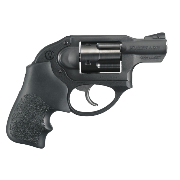 Picture of Ruger LCR - Double Action - Revolver - Small Frame - 9MM - 1.875" Barrel - Stainless Steel Barrel - Stainless Steel - Matte Finish - Black - Hogue Tamer Monogrip - U-Notch Integral Rear & Ramp Front Sight - 5 Rounds - 3 Moon Clips 05456