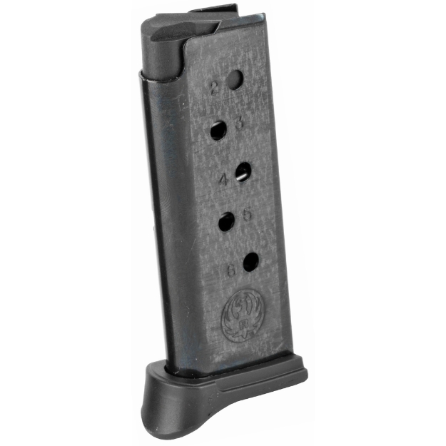 Picture of Ruger Magazine - 380ACP - 6 Rounds - Fits Ruger LCP - with Finger Rest - Steel - Blued Finish 90333