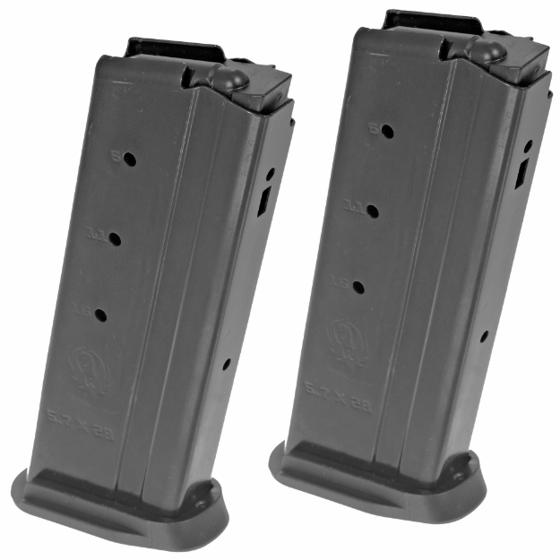 Picture of Ruger Magazine - 5.7X28MM - 20 Rounds - Fits Ruger-57 - Steel - Black - 2 Pack 90711