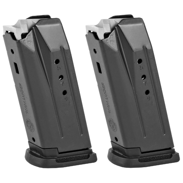 Picture of Ruger Magazines - 9MM - 10 Rounds - Fits Ruger Security-9 - 2 Pack - Steel - Black 90686